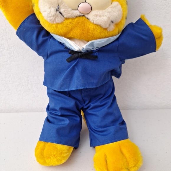 RARE Vintage 1981 DAKIN Garfield the Cat Plush Sailor "SHIP AHOY!" 14" - Picture 4 of 8